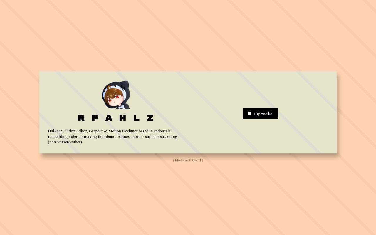 Carrd profile picture for @rfahlz